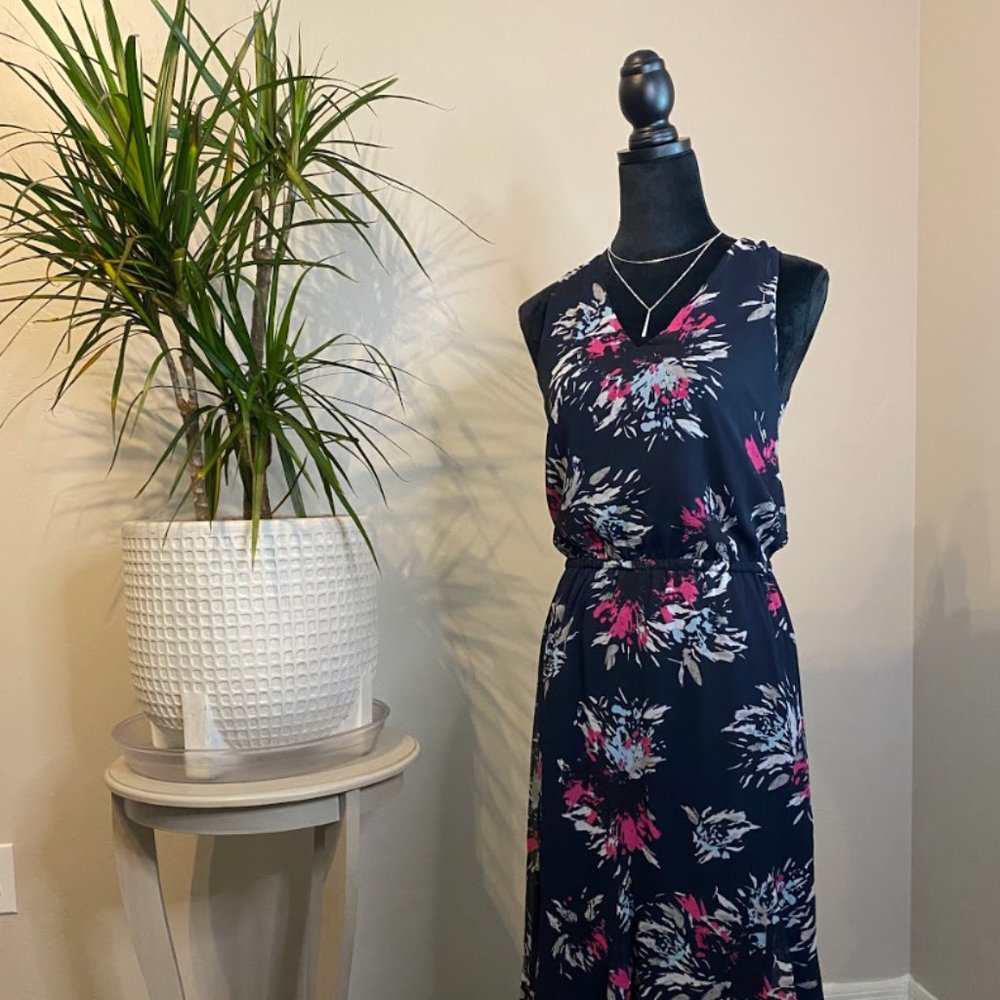 Banana Republic Maxi Dress Navy Blue